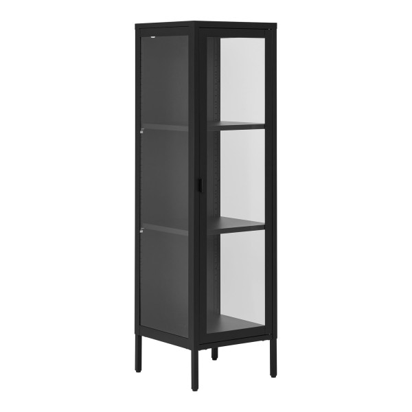 GABLOTA Brisbane 1-drzwiowa czarna METALOWA 2 półki 656724