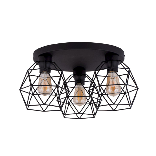Galaxy black lampa sufitowa 3 pł koło 490403