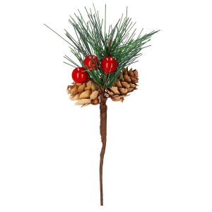 Gałązka świąteczna 20 cm ozdoba, dekoracja świąteczna 347357