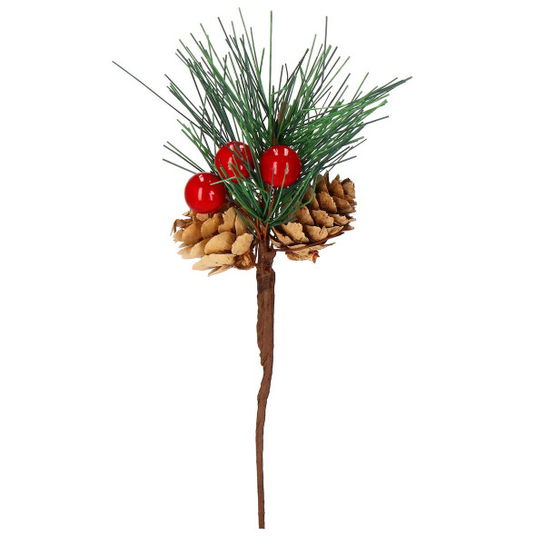 Gałązka świąteczna 20 cm ozdoba, dekoracja świąteczna 347357