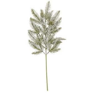 Gałązka świąteczna liść ozdoba do stroika ośnieżona 68 cm 347365 Gałązka świąteczna liść ozdoba do stroika ośnieżona 68 cm 347365