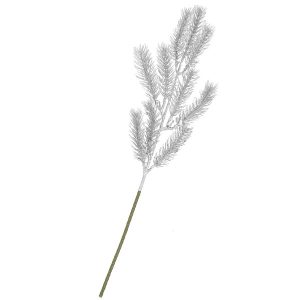 Gałązka świąteczna ozdoba do stroika srebrna 47 cm 347359 Gałązka świąteczna ozdoba do stroika srebrna 47 cm 347359