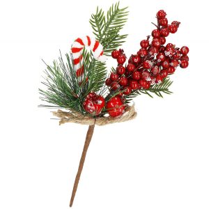 Gałązka świąteczna sztuczna dekoracja do stroika 24 cm 755996 Gałązka świąteczna sztuczna dekoracja do stroika 24 cm 755996
