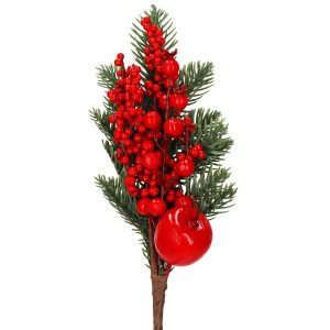 Gałązka świąteczna sztuczna dekoracja do stroika 32 cm 347363 Gałązka świąteczna sztuczna dekoracja do stroika 32 cm 347363
