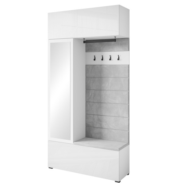 Garderoba 115 cm do przedpokoju TESSARO biały 874322