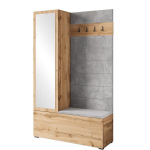 Garderoba 115 cm do przedpokoju z siedziskiem TESSARO dąb wotan 874316 Garderoba 115 cm do przedpokoju z siedziskiem TESSARO dąb wotan 874316