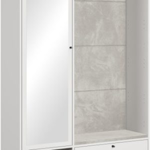 Garderoba 117 cm do przedpokoju z lustrem DORANO biały 1000476 Garderoba 117 cm do przedpokoju z lustrem DORANO biały 1000476