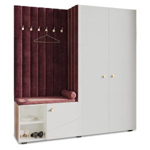 Garderoba Aria Biały/Złoty 68 794403 Garderoba Aria Biały/Złoty 68 794403
