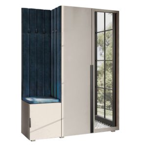 Garderoba Aria w5 kaszmir z lustrem Hexa czarna/74 1031236 Garderoba Aria w5 kaszmir z lustrem Hexa czarna/74 1031236