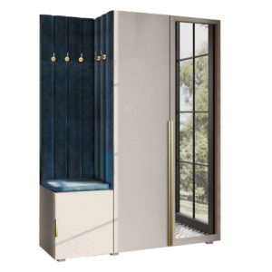 Garderoba Aria w5 kaszmir z lustrem Hexa złota/74 1031240 Garderoba Aria w5 kaszmir z lustrem Hexa złota/74 1031240