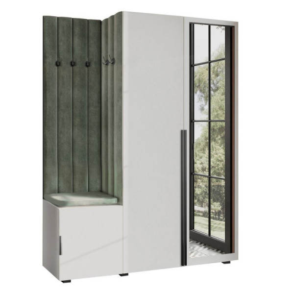 Garderoba Aria w7 biała hexa czarna/14 1036786