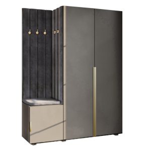 Garderoba Aria w7 szara hexa czarna /48 1036782 Garderoba Aria w7 szara hexa czarna /48 1036782