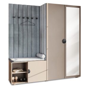 Garderoba Aria z lustrem Beż/Czarny 70 Moon 794422 Garderoba Aria z lustrem Beż/Czarny 70 Moon 794422