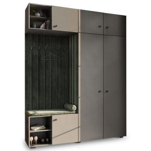 Garderoba Aria z nadstawką i wiszącą Szary 39 651410 Garderoba Aria z nadstawką i wiszącą Szary 39 651410