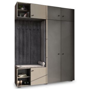 Garderoba Aria z nadstawką i wiszącą Szary 84 651417 Garderoba Aria z nadstawką i wiszącą Szary 84 651417