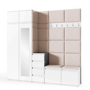 Garderoba Berlin biała zestaw mebli Trinity 02 342078 Garderoba Berlin biała zestaw mebli Trinity 02 342078