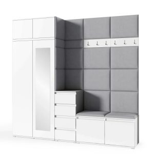Garderoba Berlin biała zestaw mebli Trinity 33 342086 Garderoba Berlin biała zestaw mebli Trinity 33 342086