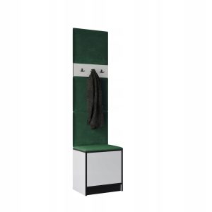 Garderoba COSTA 10 biały + tkanina zielona WZÓR 1 424353