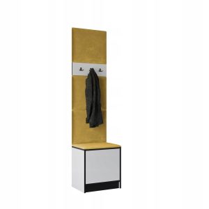Garderoba COSTA 10 biały + tkanina żółta WZÓR 1 424350