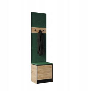 Garderoba COSTA 10 dąb craft złoty + tkanina zielona WZÓR 1 424354
