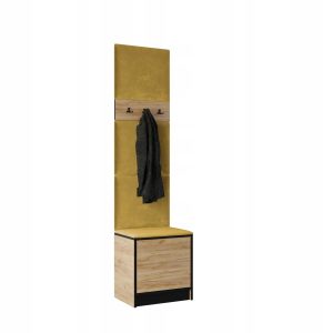 Garderoba COSTA 10 dąb craft złoty + tkanina żółta WZÓR 1 424363