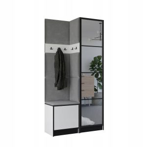 Garderoba COSTA 11 biały + tkanina szara WZÓR 1 424340 Garderoba COSTA 11 biały + tkanina szara WZÓR 1 424340