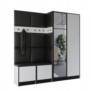 Garderoba COSTA 21 biały + ekoskóra czarna WZÓR 1 424355 Garderoba COSTA 21 biały + ekoskóra czarna WZÓR 1 424355