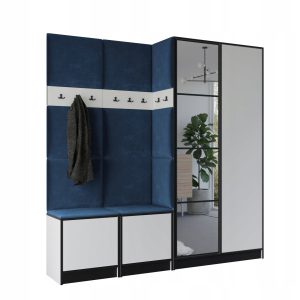 Garderoba COSTA 21 biały + tkanina niebieska WZÓR 1 424368 Garderoba COSTA 21 biały + tkanina niebieska WZÓR 1 424368