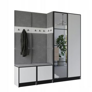 Garderoba COSTA 21 biały + tkanina szara WZÓR 1 424335 Garderoba COSTA 21 biały + tkanina szara WZÓR 1 424335