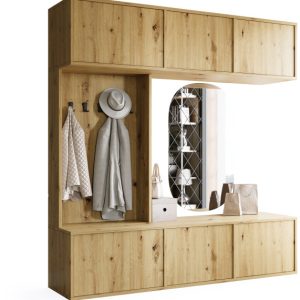 Garderoba do przedpokoju 180 cm HUGE dąb artisan 1060642 Garderoba do przedpokoju 180 cm HUGE dąb artisan 1060642