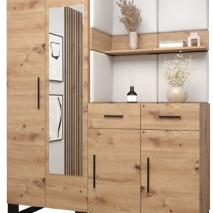 Garderoba do przedpokoju ARTIN 15 artisan + ekoskóra biała 89540 Garderoba do przedpokoju ARTIN 15 artisan + ekoskóra biała 89540