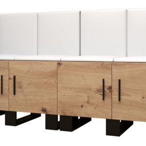 Garderoba do przedpokoju ARTIN 20 artisan + ekoskóra biała 90346