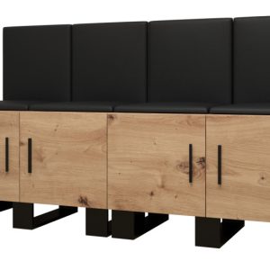Garderoba do przedpokoju ARTIN 20 artisan + ekoskóra czarna 90780