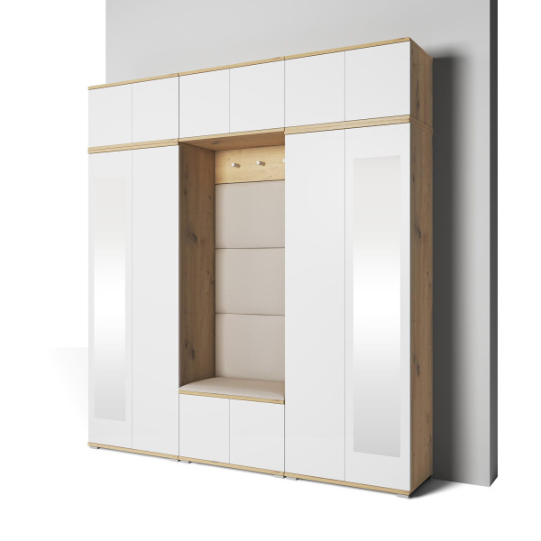 Garderoba do przedpokoju Aura wersja 4 Trinity 02 dąb Artisan/biały 647258