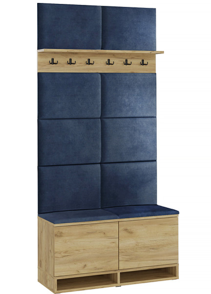 Garderoba do przedpokoju dąb craft + granat - Matica 222476