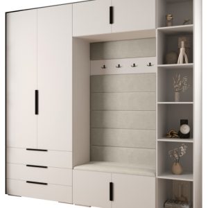Garderoba do przedpokoju INOVA 1 Z10 biały+czarny+manila02 211745 Garderoba do przedpokoju INOVA 1 Z10 biały+czarny+manila02 211745