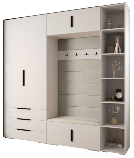 Garderoba do przedpokoju INOVA 1 Z10 biały+czarny+manila02 211745