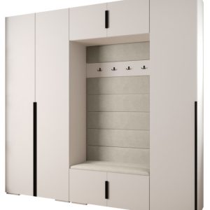 Garderoba do przedpokoju INOVA 1 Z8 biały+czarny+manila02 210842 Garderoba do przedpokoju INOVA 1 Z8 biały+czarny+manila02 210842