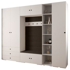 Garderoba do przedpokoju INOVA 2 Z11 biały+czarny+manila04 212256 Garderoba do przedpokoju INOVA 2 Z11 biały+czarny+manila04 212256