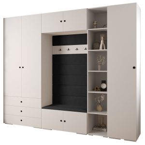 Garderoba do przedpokoju INOVA 2 Z11 biały+czarny+manila18 212285 Garderoba do przedpokoju INOVA 2 Z11 biały+czarny+manila18 212285
