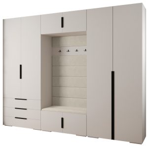 Garderoba do przedpokoju INOVA 2 Z14 biały+czarny+manila02 212304 Garderoba do przedpokoju INOVA 2 Z14 biały+czarny+manila02 212304