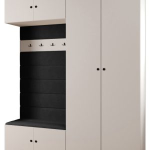 Garderoba do przedpokoju INOVA 2 Z18 biały+czarny+manila18 212349 Garderoba do przedpokoju INOVA 2 Z18 biały+czarny+manila18 212349