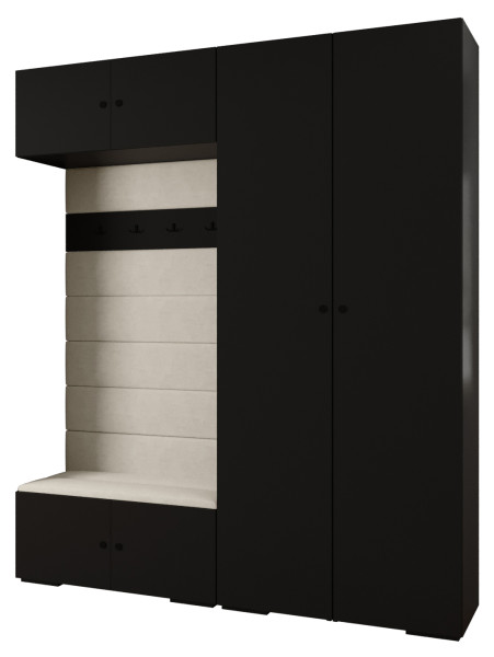 Garderoba do przedpokoju INOVA 2 Z18 czarny+czarny+manila02 212361