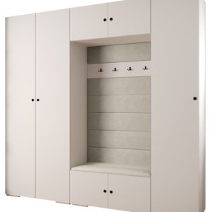 Garderoba do przedpokoju INOVA 2 Z8 biały+czarny+manila02 210829 Garderoba do przedpokoju INOVA 2 Z8 biały+czarny+manila02 210829