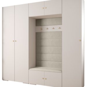 Garderoba do przedpokoju INOVA 2 Z8 biały+złoty+manila02 210883 Garderoba do przedpokoju INOVA 2 Z8 biały+złoty+manila02 210883