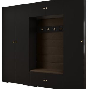Garderoba do przedpokoju INOVA 2 Z8 czarny+złoty+manila04 210892 Garderoba do przedpokoju INOVA 2 Z8 czarny+złoty+manila04 210892