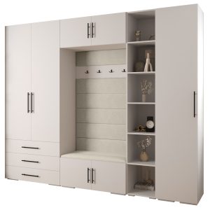 Garderoba do przedpokoju INOVA 3 Z11 biały+czarny+manila02 214625 Garderoba do przedpokoju INOVA 3 Z11 biały+czarny+manila02 214625