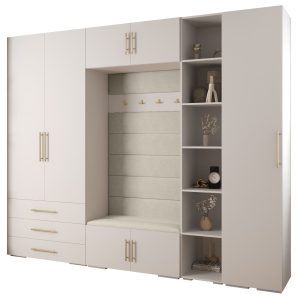 Garderoba do przedpokoju INOVA 3 Z11 biały+złoty+manila02 214640 Garderoba do przedpokoju INOVA 3 Z11 biały+złoty+manila02 214640