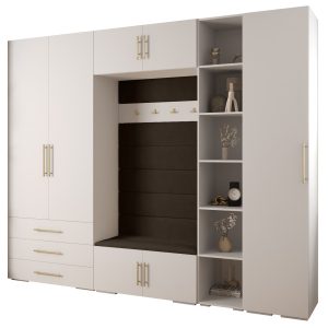 Garderoba do przedpokoju INOVA 3 Z11 biały+złoty+manila04 214636 Garderoba do przedpokoju INOVA 3 Z11 biały+złoty+manila04 214636