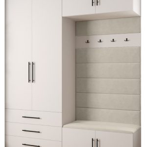 Garderoba do przedpokoju INOVA 3 Z12 biały+czarny+manila02 215545 Garderoba do przedpokoju INOVA 3 Z12 biały+czarny+manila02 215545
